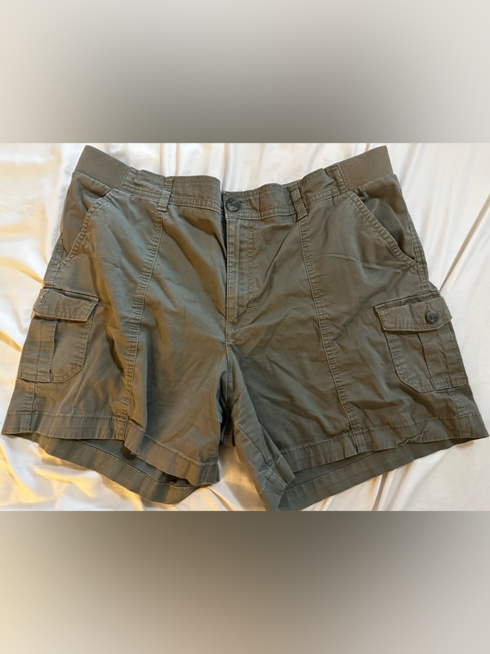Lee Relaxed Fit Mid Rise Cargo Shorts - Olive Green